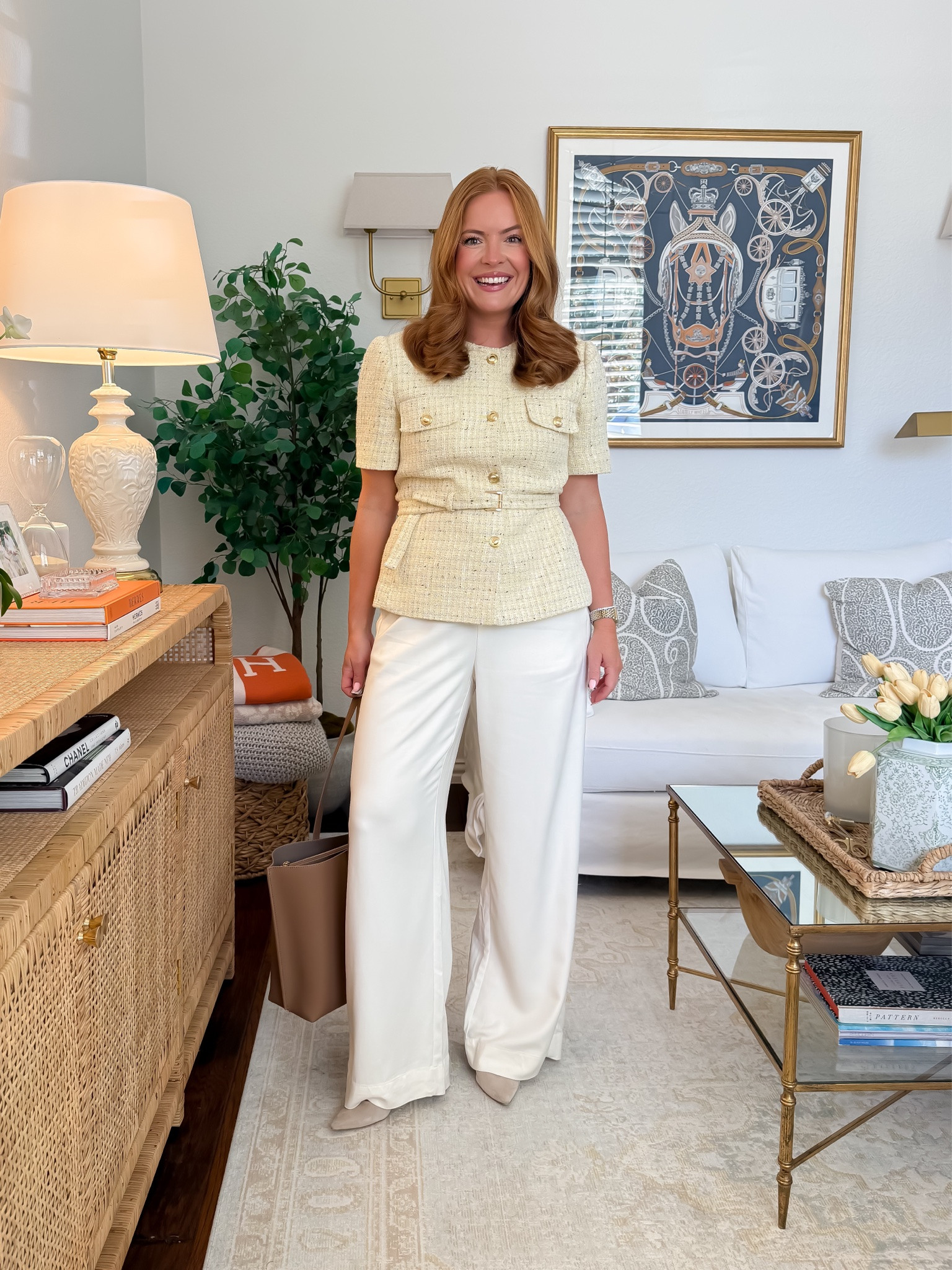 The viral **$35 Target pants that give Aritzia vibes** 👏🏼 Styled for a polished office day with a belted tweed jacket, pointed-toe heels + an easy work tote. I love how the structured jacket instantly makes these comfy pull-on pants feel elevated and expensive!

Perfect for: office days, presentations, client meetings or anytime you want to look extra put together.

#TargetStyle #TargetWorkwear #WorkwearStyle #OfficeOutfit #AffordableWorkwear