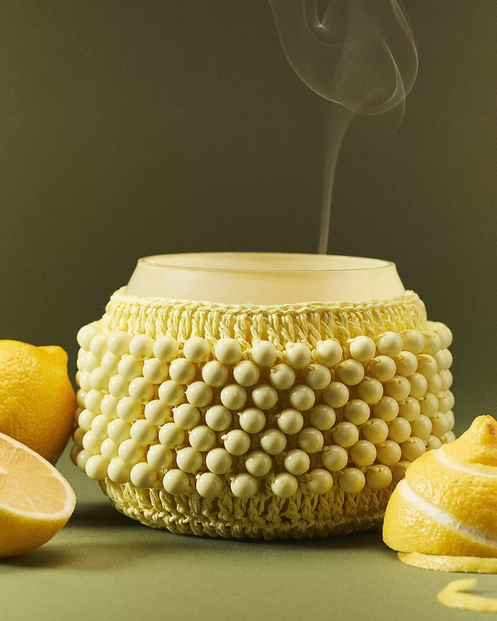 The Beaded Gather Candle by Anthropologie: Fruity Sun-Kissed Lemon, scent, home accessories, kitchen, living room, bedroom, bathroomm

#LTKselfcare #LTKHome