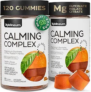 Calm Magnesium Glycinate Gummies for Adults - Triple Magnesium Complex - Chews for Relaxation, En... | Amazon (US)