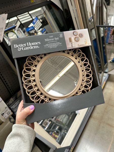 Cutie 3 piece rattan mirror set for a great price! Adding other home faves too!

#walmart #walmarthome #budgethomedecor 

#LTKhome