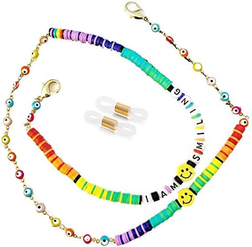 VINCHIC Colorful Beaded Eyeglass Chain Sunglass Holder Strap Eyeglass Necklace Chain Cord for Wom... | Amazon (US)