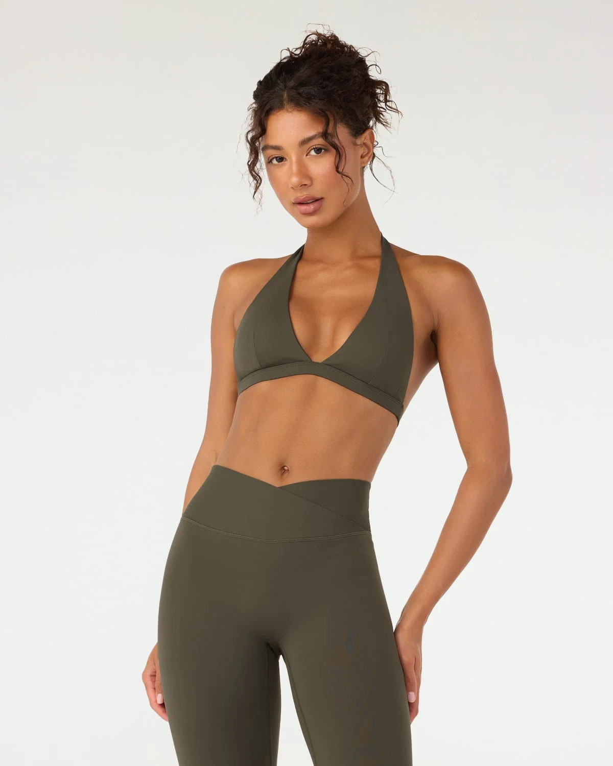 Fade Celine Crop | Deep Olive | Crop Shop Boutique US