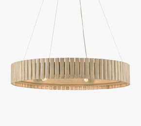 Rosalia Round Bamboo Chandelier | Pottery Barn (US)