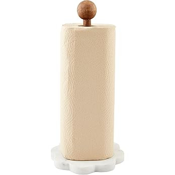 Mud Pie Paper Towel Holder, 13" x 6.5" Dia, White | Amazon (US)