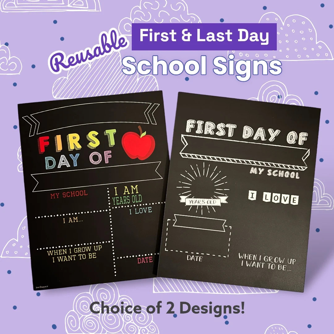 Reusable 2-in-1 COLOR or MONOCHROME First & Last Day of School Sign, First Day of School Sign, Ba... | Etsy (US)