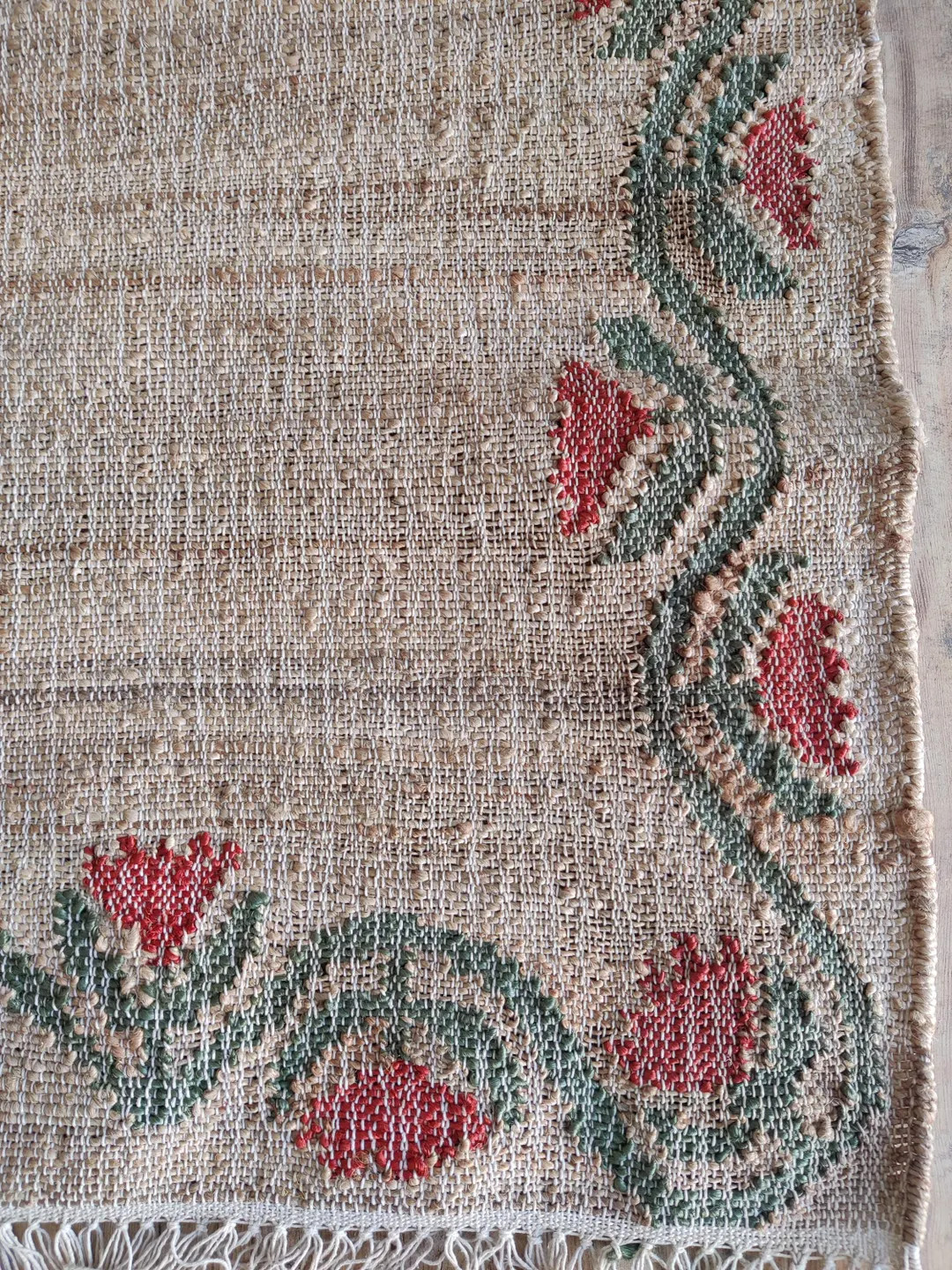 Custom Size Rug, Home Decor Jute Floral Rugs, Handmade Rug, Floor and Rugs, Dining Table Rug, Cus... | Etsy (US)