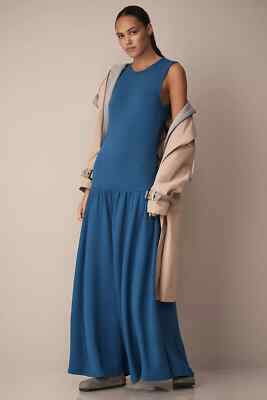 Daily Practice by Anthropologie Sleeveless Drop-Waist Midi Dress L | eBay US