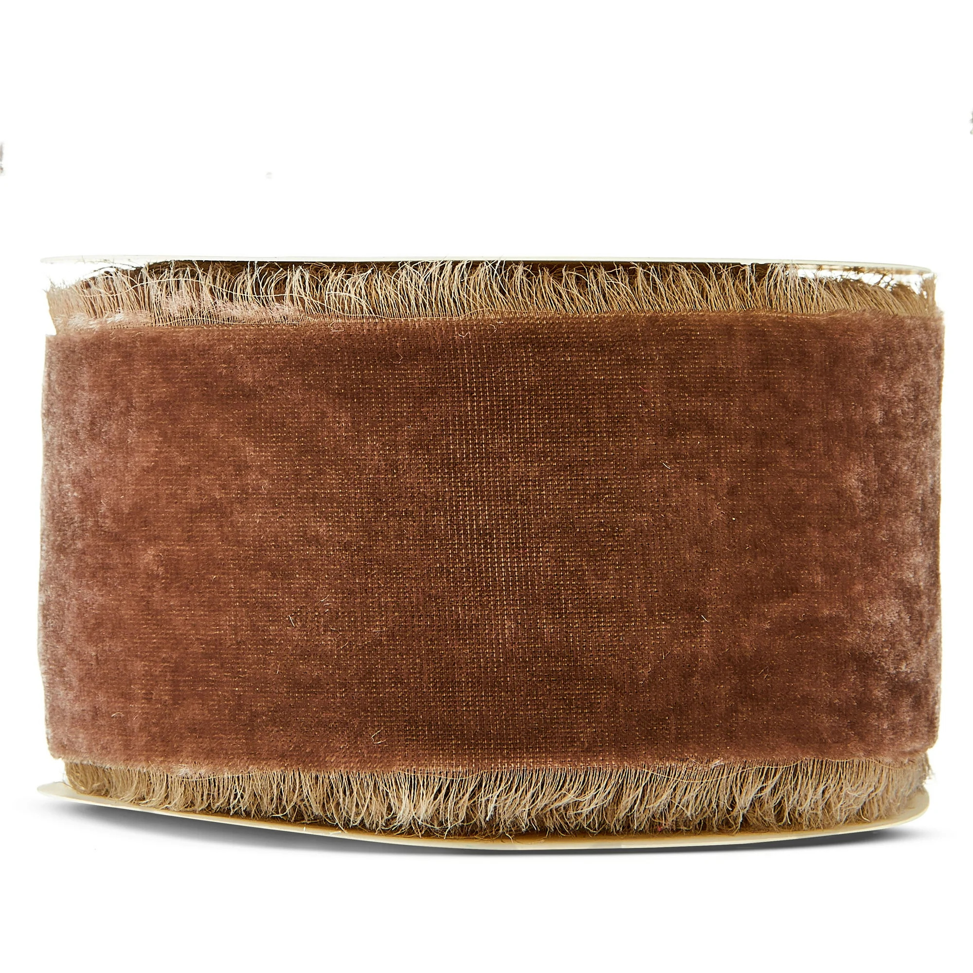 Brown Frayed Edge Christmas Ribbon, 12', by My Texas House - Walmart.com | Walmart (US)