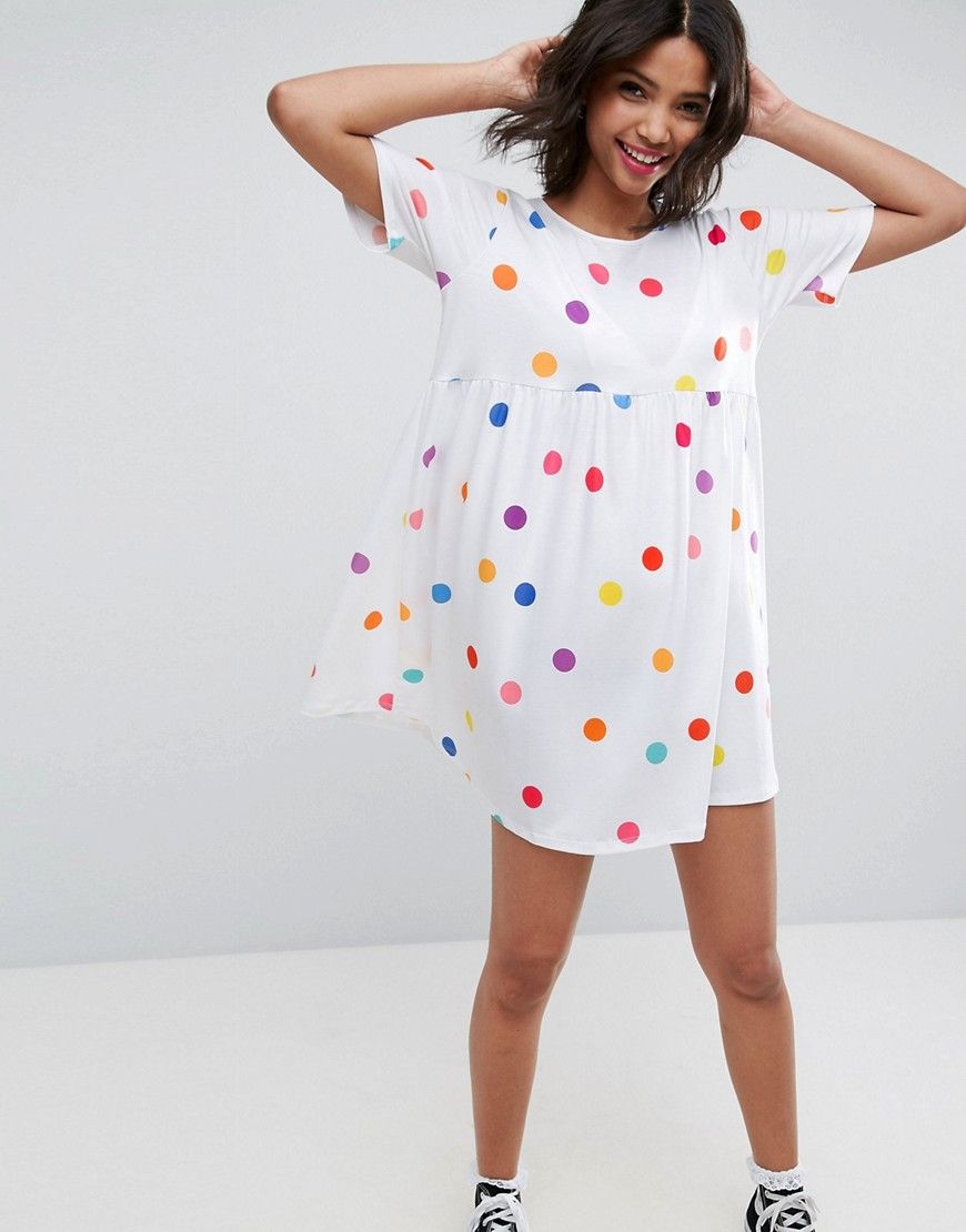 ASOS Ultimate Smock Dress in Polka Dot - Multi | ASOS US