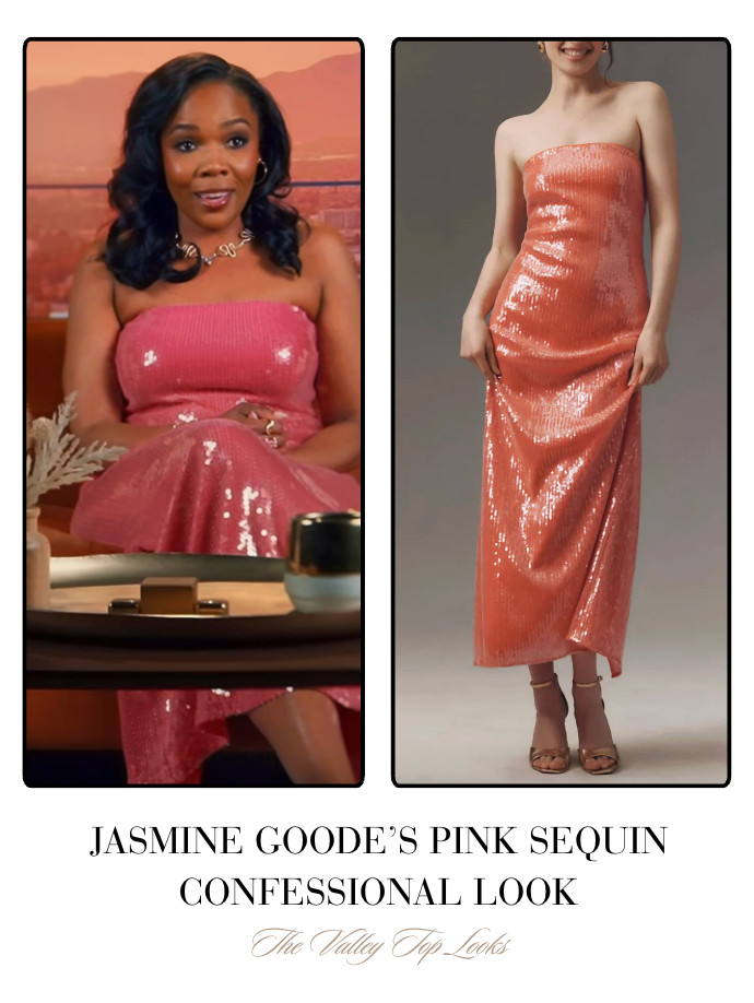 Jasmine Goode's Pink Sequin Confessional Look 

 