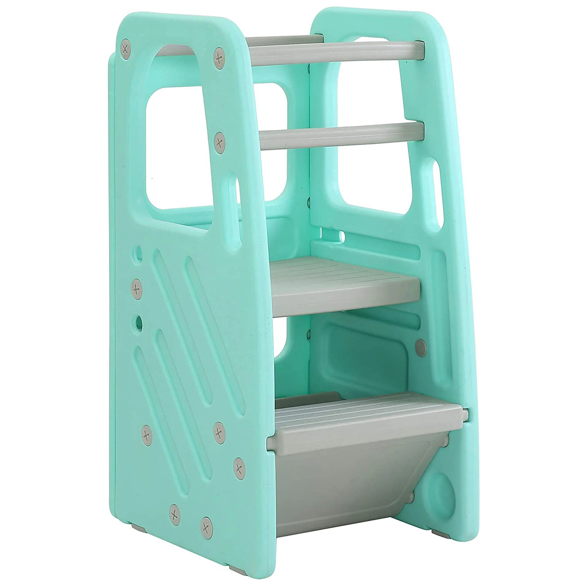 SDADI Children Feets Plastic Learning Stool with 3 Adjustable Heights Green | PLT01GN | Lowe's