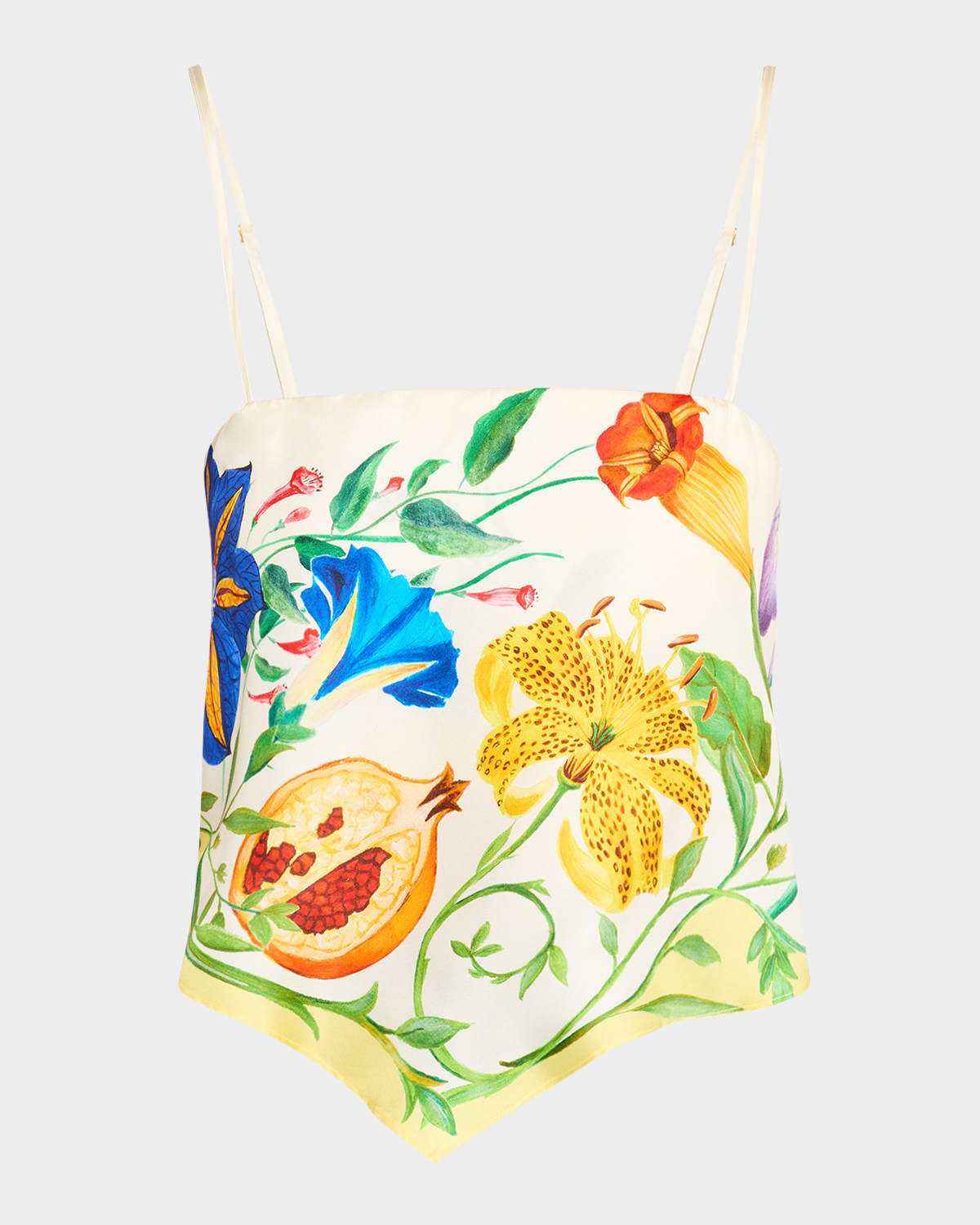 Flores Cropped Scarf Top | Neiman Marcus