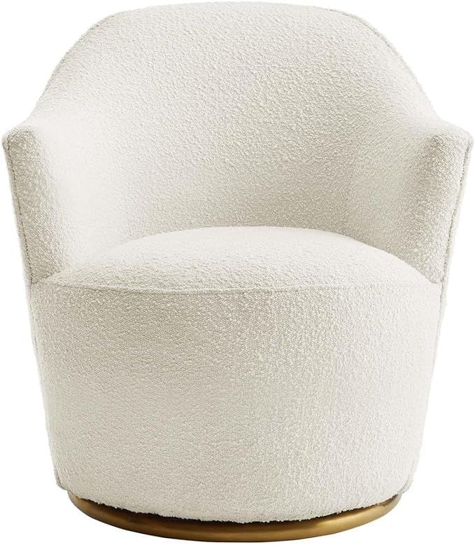 Modway Nora Boucle Upholstered Swivel Chair with White Finish EEI-5311-WHI | Amazon (US)