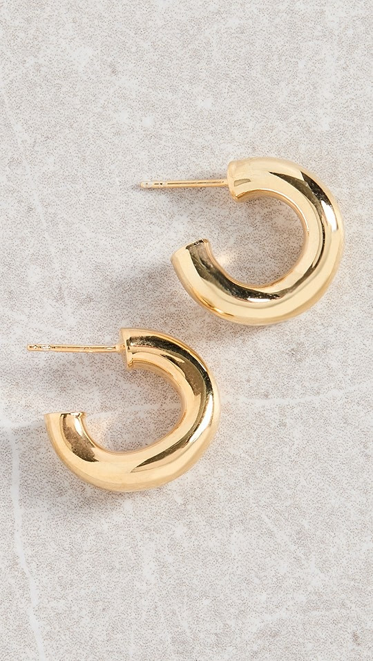Mini Curved Tube Hoop Earrings | Shopbop