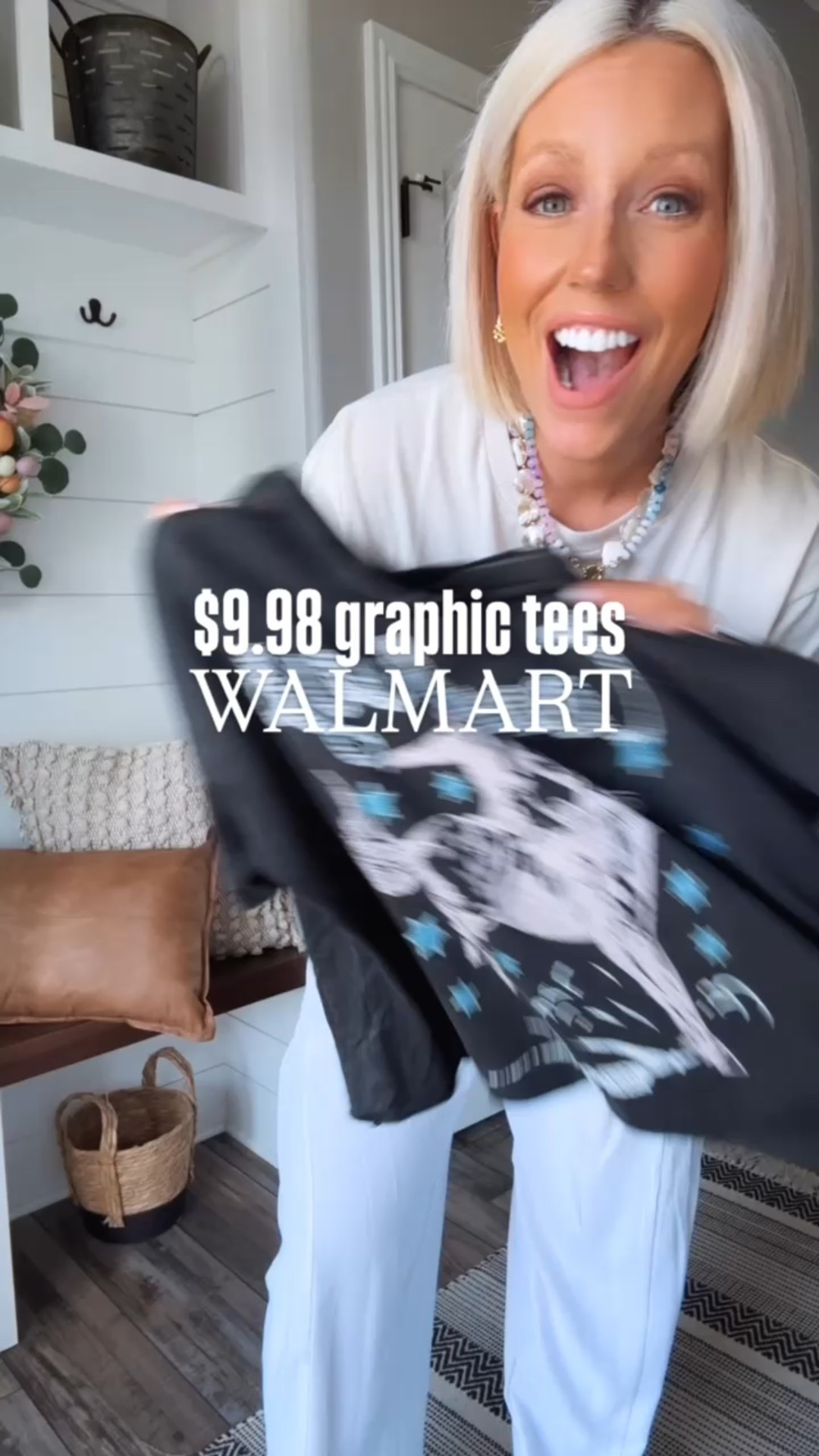 The cutest $10 graphic tees for summer!!! These are so fun to style too!!! 
⬇️⬇️⬇️
Tees sized up to medium
White pants size medium (I have them in small too and like both - stretch waist)
Leopard denim size small
Shoes TTS

#LTKStyleTip #LTKFindsUnder50 #LTKWatchNow