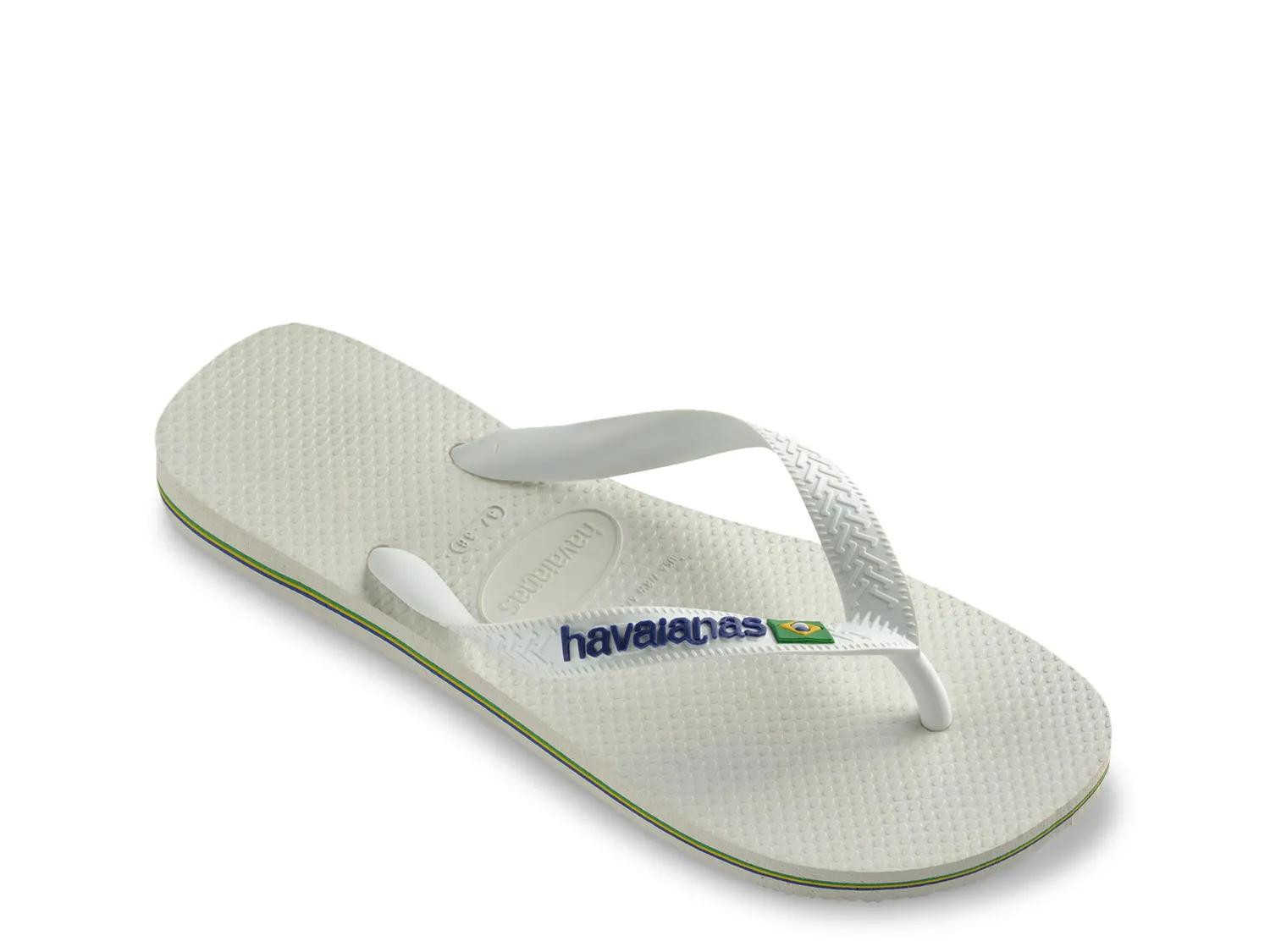 Havaianas Brasil Logo Flip Flop | Women's | White | Size Womens 9/10 | Sandals | DSW