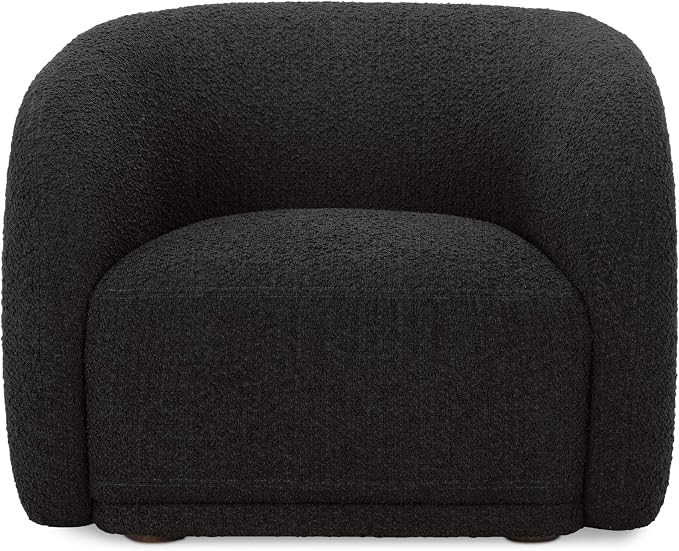 Eowyn Accent Chair, Vintage-Inspired Bouclé Upholstery, Solid Rubberwood Legs, Plush Curved Back... | Amazon (US)