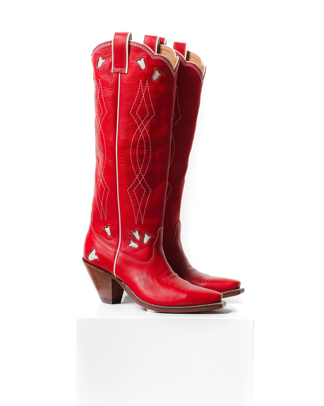 Sunny Boot - Red/White | Women's Tall Cowboy Boots | Besita Boots | Besita Boots