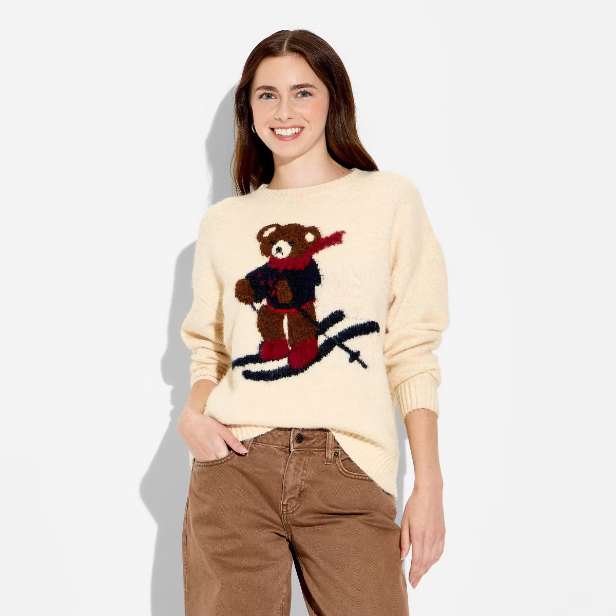 Women's Crewneck Pullover Heritage Novelty Sweater - Wild Fable™ | Target