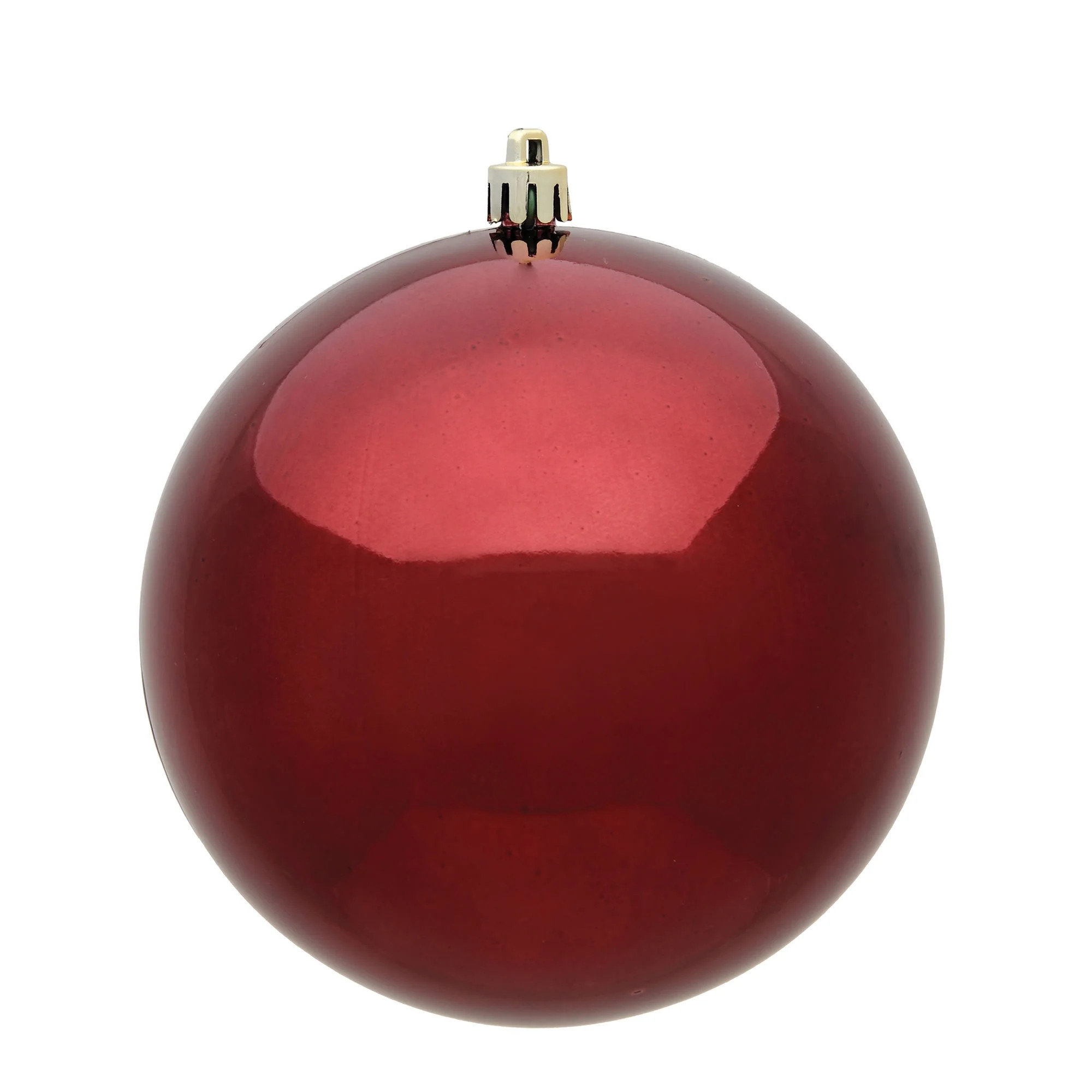 Vickerman 8" Burgundy Shiny Ball Ornament | Walmart (US)