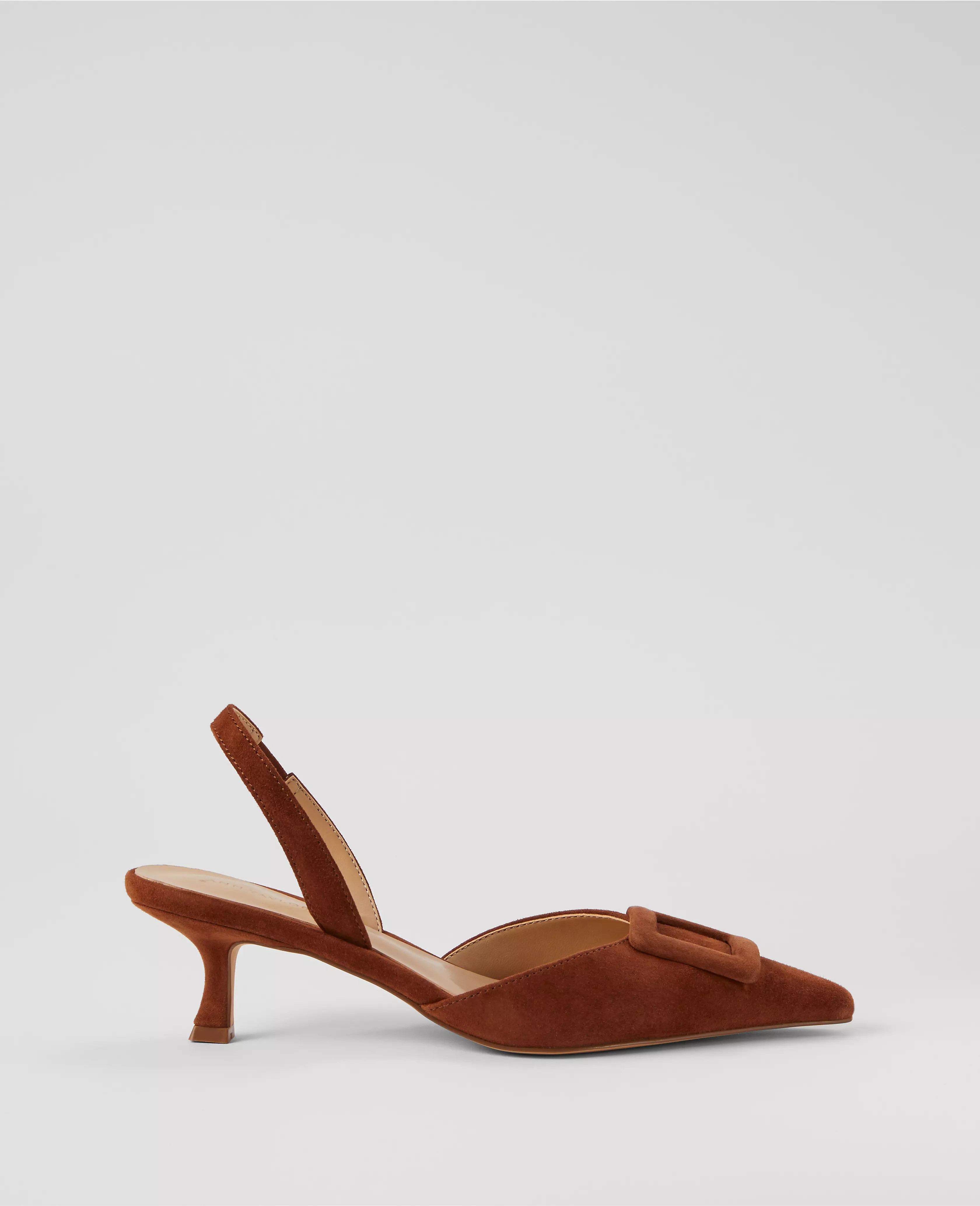 Suede Buckle Slingback Pump | Ann Taylor