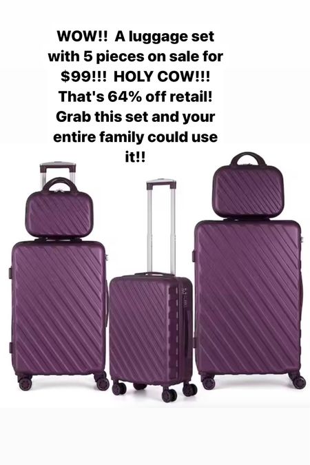 Pocomoke Hill Nested Hardside Luggage Set in Violet Purple, 5 Piece - TSA Compliant

#LTKtravel #LTKwedding #LTKfamily