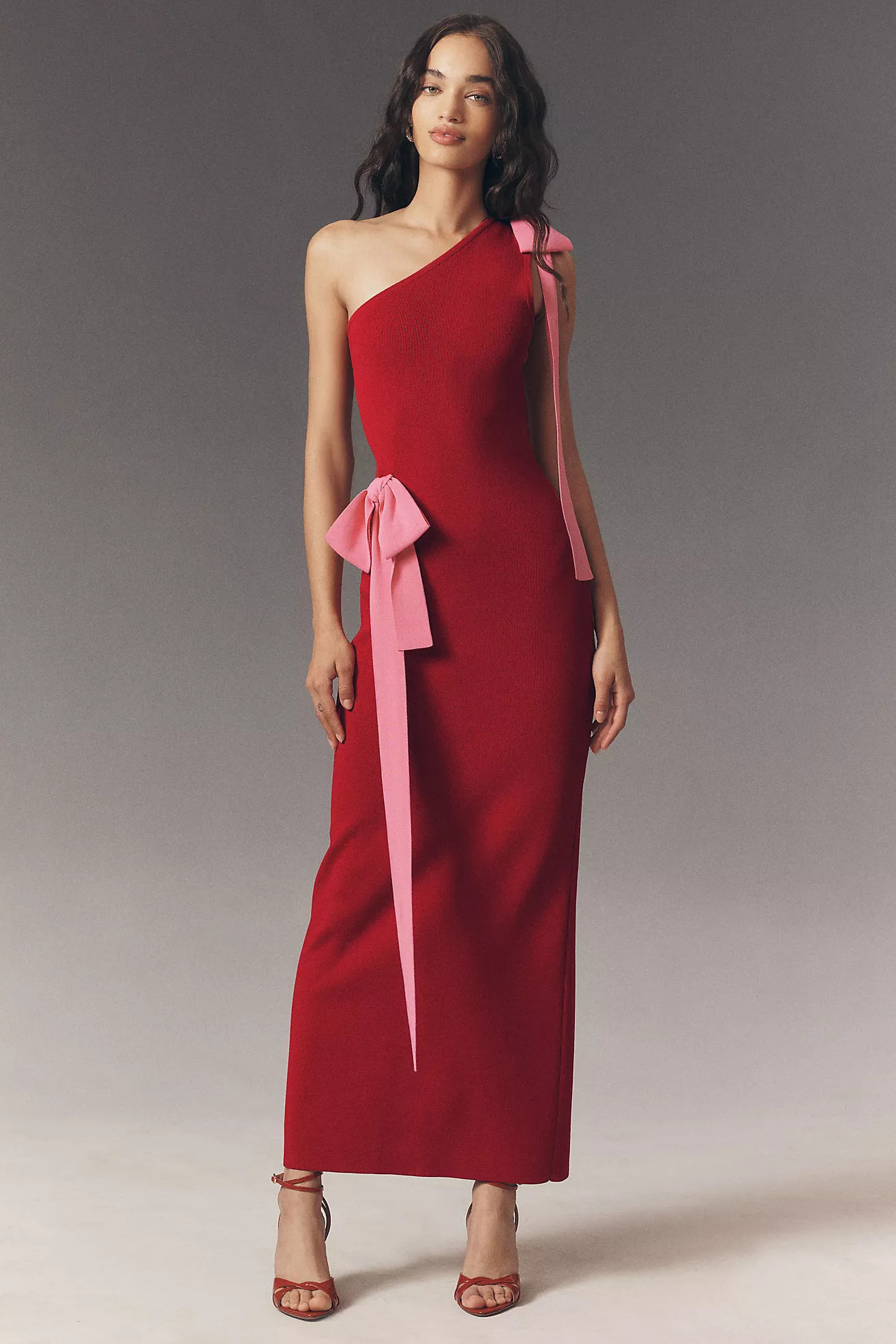 The Wolf Gang Tacha Ribbed Knit One-Shoulder Maxi Dress | Anthropologie (US)