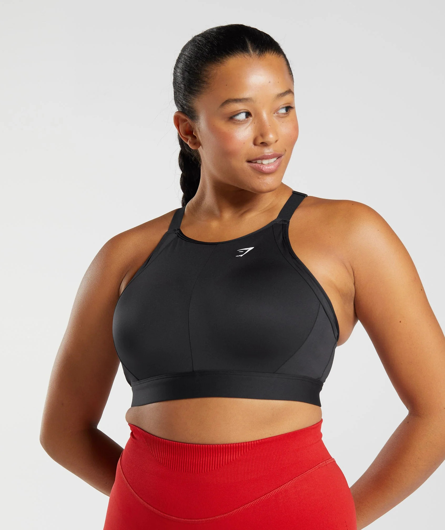 Gymshark High Neck High Support Sports Bra - Black | Gymshark (Global)