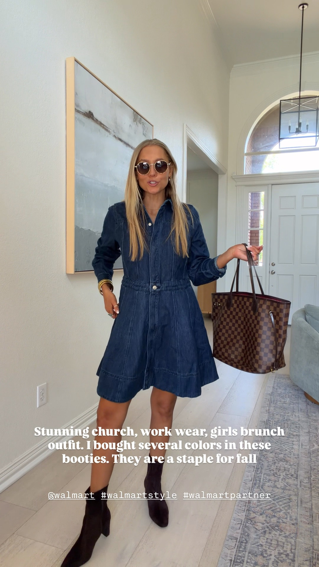 @Walmart #walmartstyle #walmartpartner

Loving this long sleeve denim dresses. I’m wearing this to church, work events and girls brunches. 

Wearing size s / my tts 
5’5” | 120 ish lbs | size 4/27