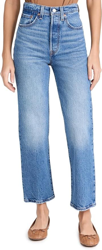 Levi's Women's Premium Ribcage Straight Ankle Jeans | Amazon (US)