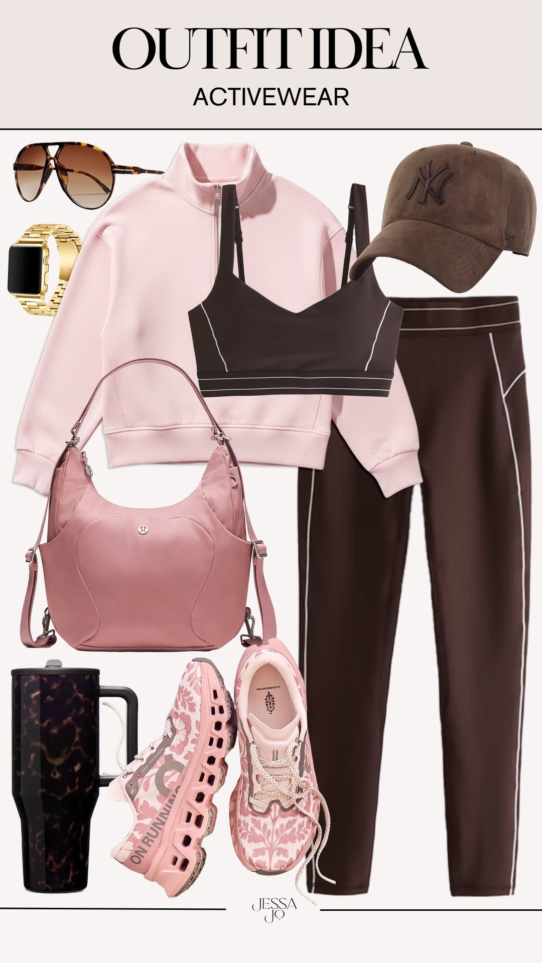 Trendy fall active style. Fall active OOTD. Fall activewear. ON cloud x free people. Brown and pink fall active style.

#LTKSeasonal #LTKActive #LTKootd