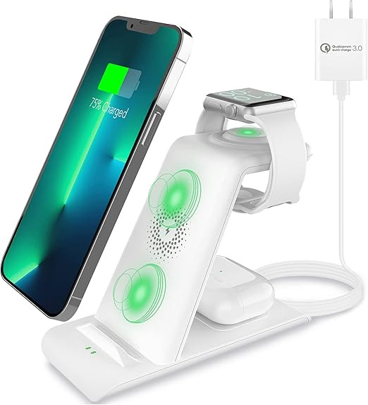 HATALKIN 3 in 1 Wireless Charging Station Compatible for Apple Products Multiple Devices Apple Wa... | Amazon (US)