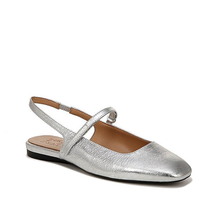 Naturalizer Connie Flat | Women's | Silver | Size 9.5 | Flats | Slingback | DSW