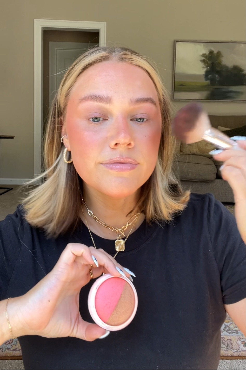 BRE for 20% off right now!! Or use code BLUSHBOGO for buy one blush get one 1/2 off. Powder blush shade starstruck! 
