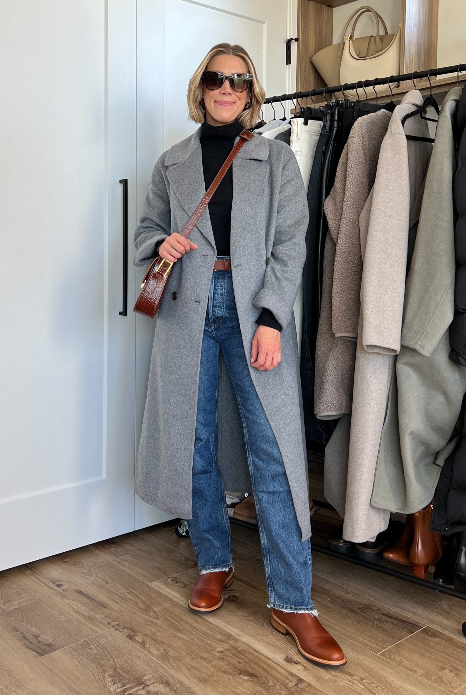 Wearing small turtleneck, 25 jeans (sized down), small coat, small belt, boots tts 

#LTKSeasonal #LTKfindsunder100 #LTKfindsunder50