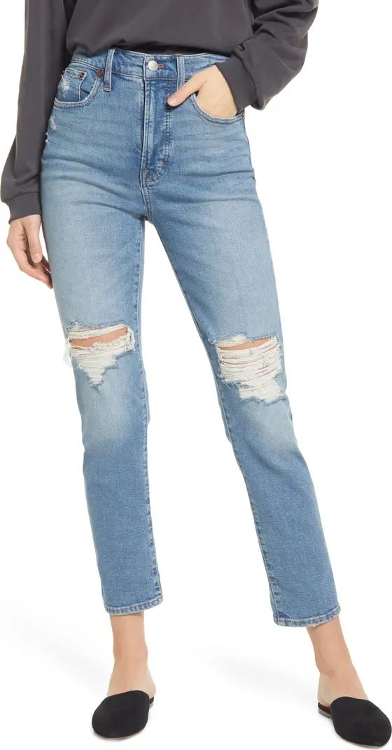 Madewell The Perfect High Waist Ripped Jeans | Nordstrom | Nordstrom