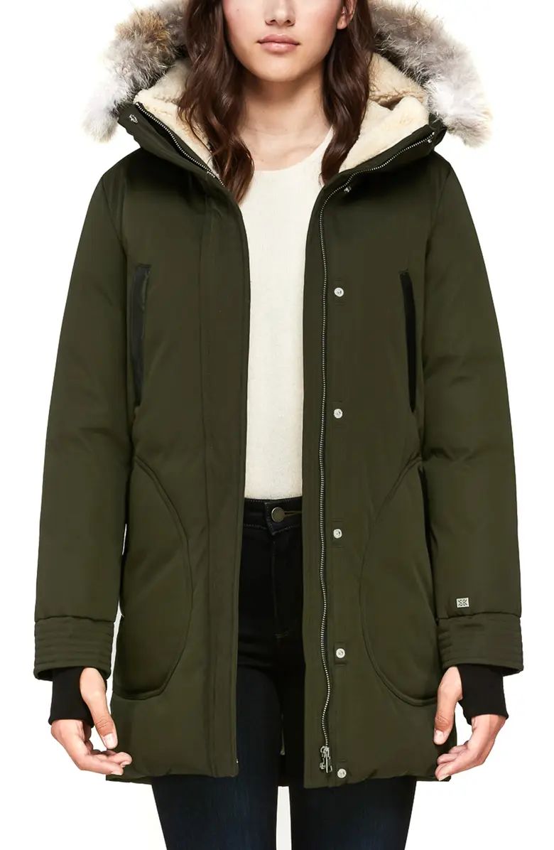 700 Fill Power Down Coat with Genuine Coyote Fur Trim | Nordstrom