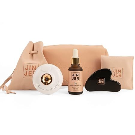 JINJER Holiday Gift Set For Her 2021 - Pure Ginger Essential Oil Blend with Mini Portable Diffuse... | Amazon (US)