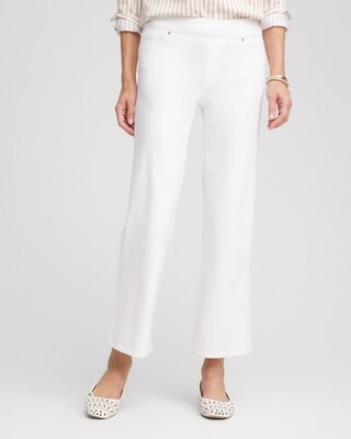 No Stain Pull-On Straight Cropped Jeans | Chico's