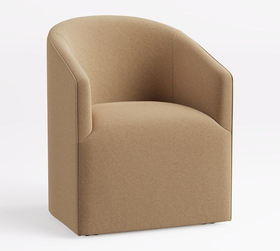 Baldwin Upholstered Barrel Back Dining Chair | Pottery Barn (US)