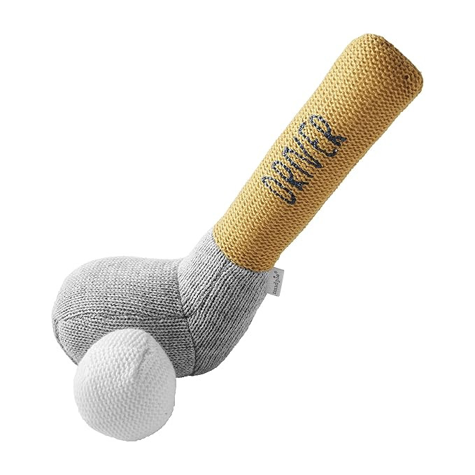 Mud Pie Children's Goft Knit Rattle, Yellow Driver Club | Amazon (US)