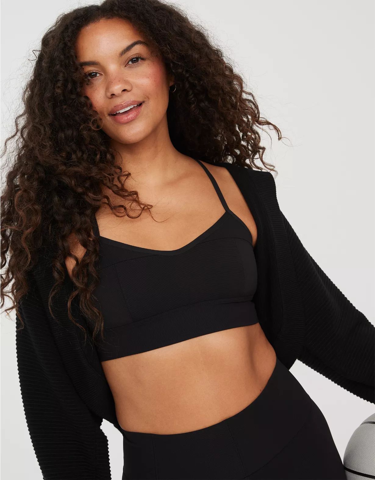 OFFLINE By Aerie Goals Ribbed Corset Sports Bra | Aerie