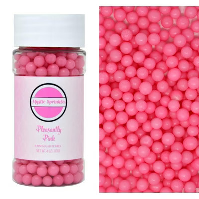 Mystic Sprinkles Pleasantly Pink 6mm Sugar Pearls 4oz | Target