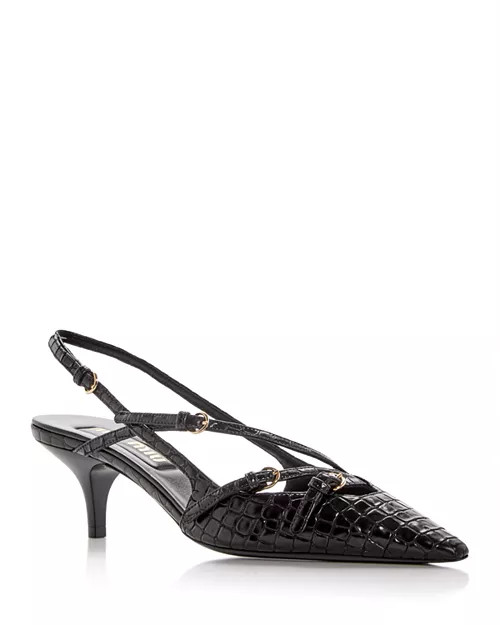 Women's Croc Embossed Pointed Toe Pumps | Bloomingdale's (US)