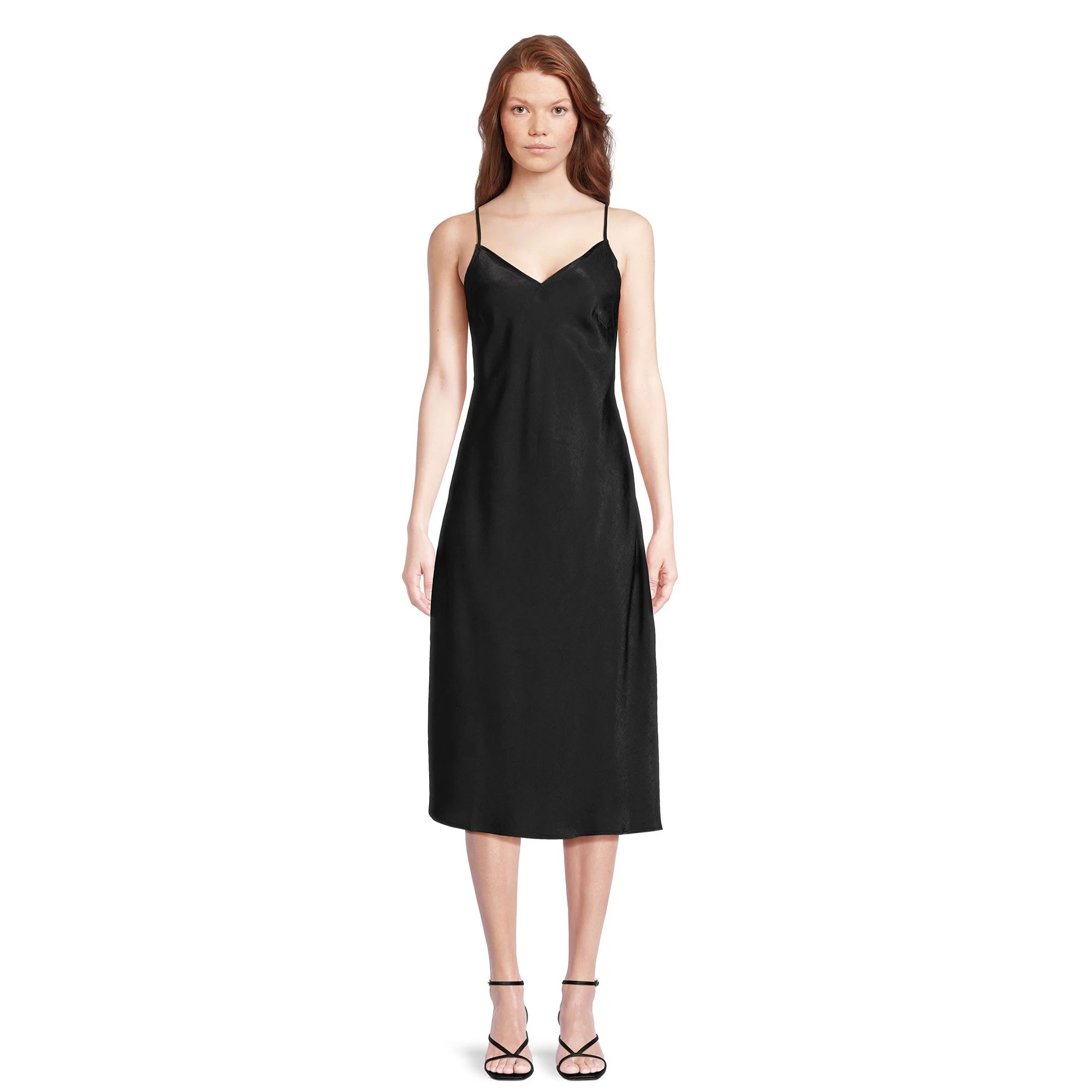 Time and Tru Women's Bias Cut Slip Dress, Sizes XS-XXXL | Walmart (US)