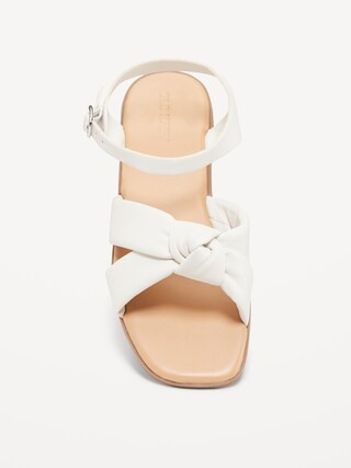 Faux-Leather Knotted Strap Sandals for Girls | Old Navy (US)