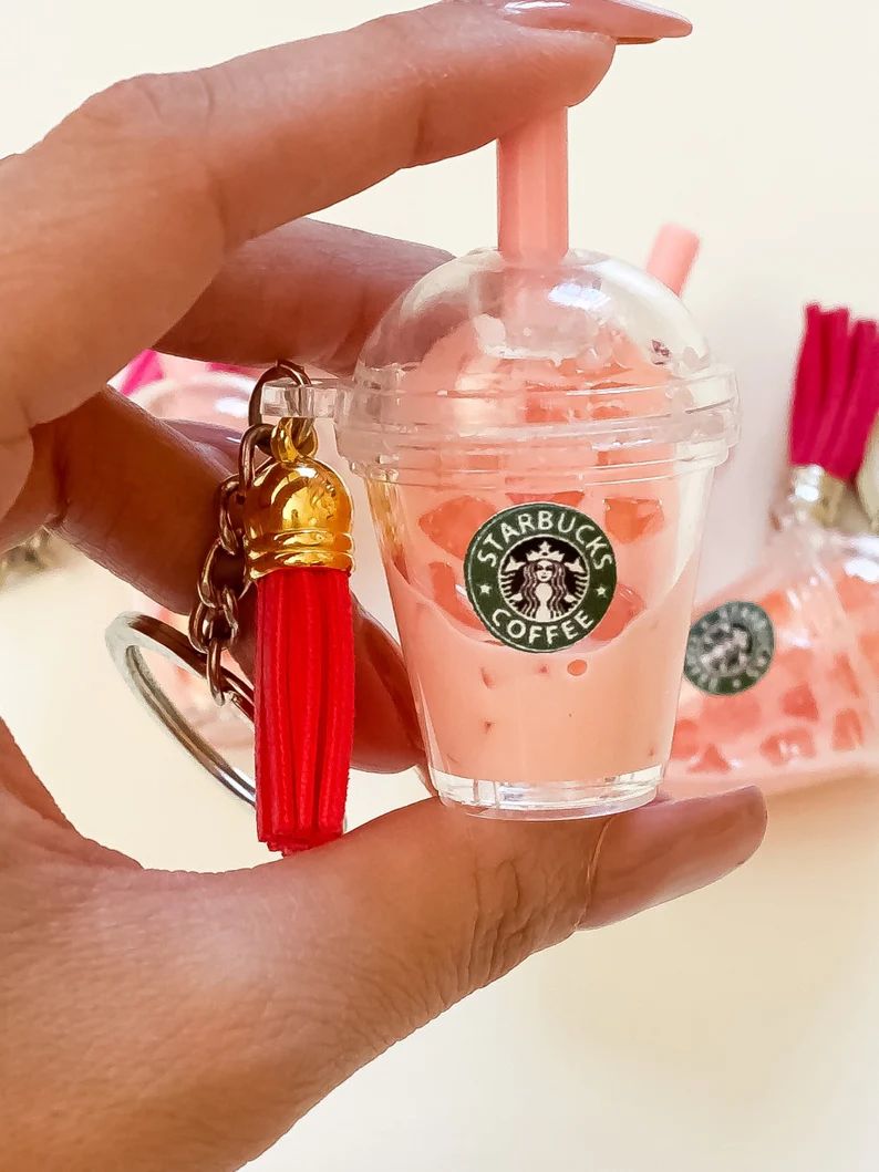 Mini coffee keychain //Starbucks inspired drink keychain// | Etsy | Etsy (US)