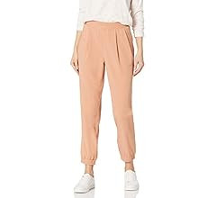 Daily Ritual Women's Standard Fluid Stretch Woven Twill Jogger Pant with Ribbed Cuff | Amazon (US)