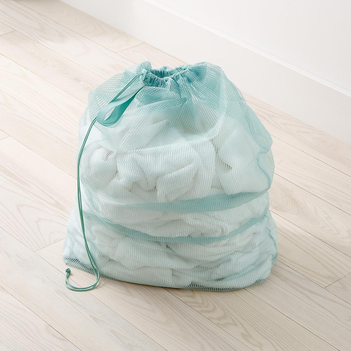 Muted Mint Mesh Laundry Bag | The Container Store