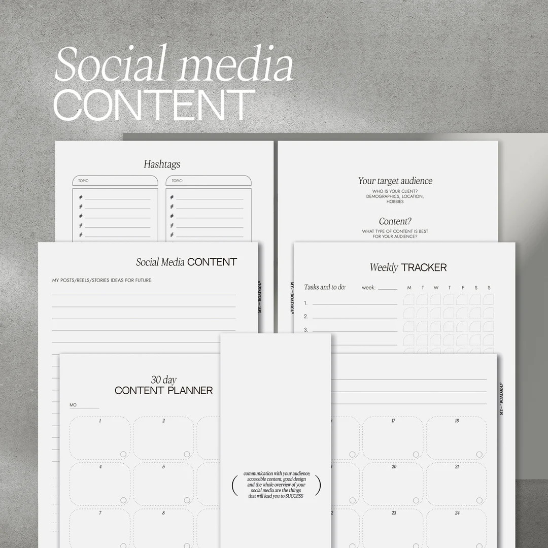Social Media Content Ring Binder Inserts A5 (120g/sqm) Instagram Tracker, Content Planner, Pinter... | Etsy (US)